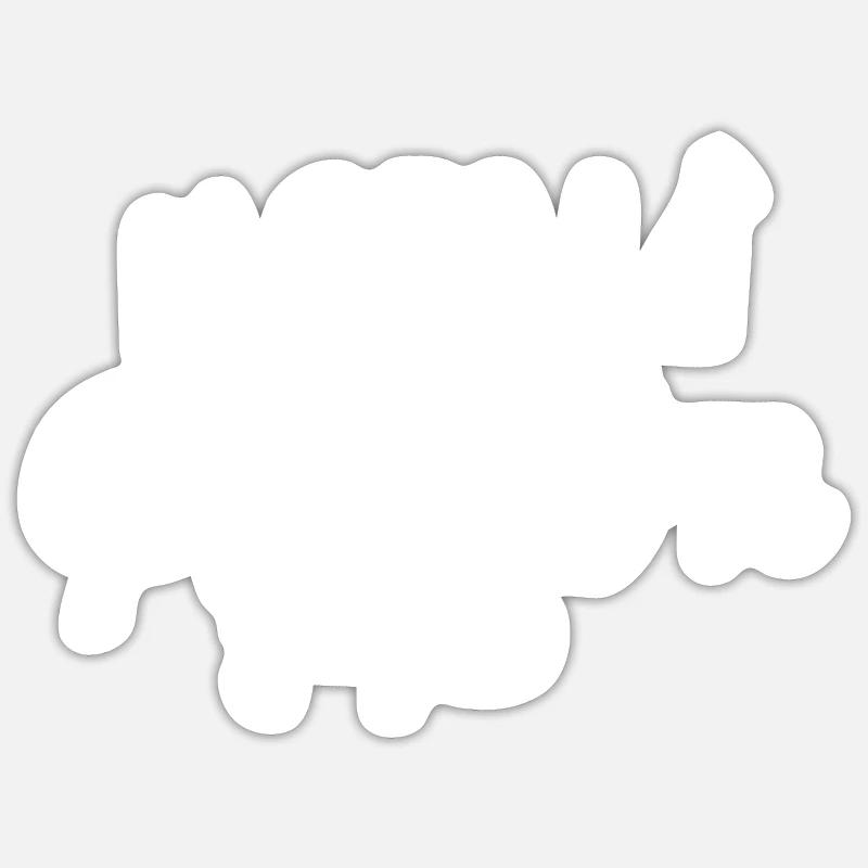 Alors là c'est le pompon - Sticker taille S (10 x 10 cm) - blanc mat