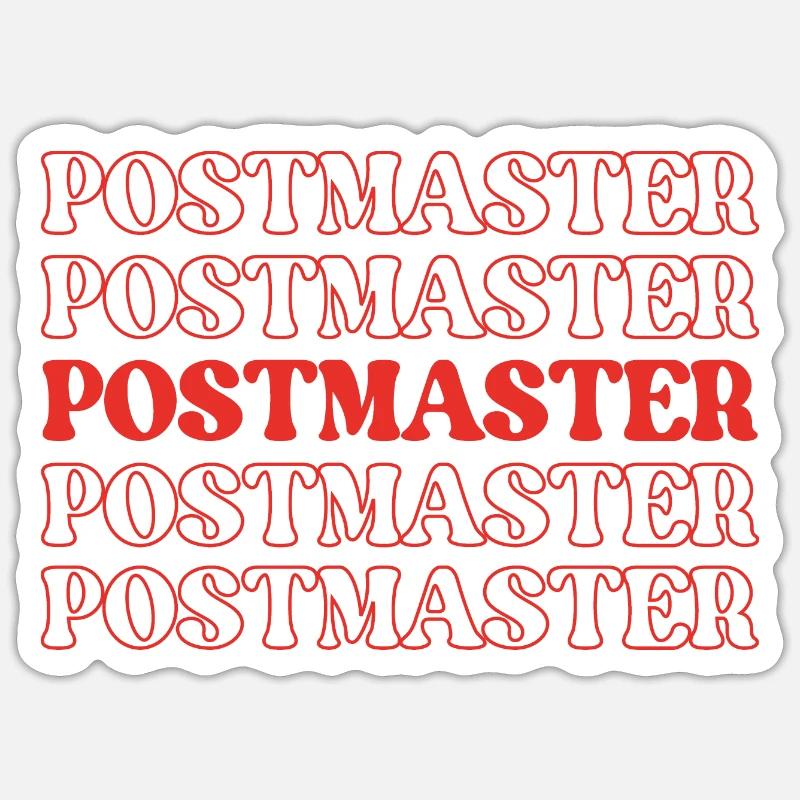 Postmaster Mail Carrier Post Office Manager Sticker size S (10 x 10 cm)