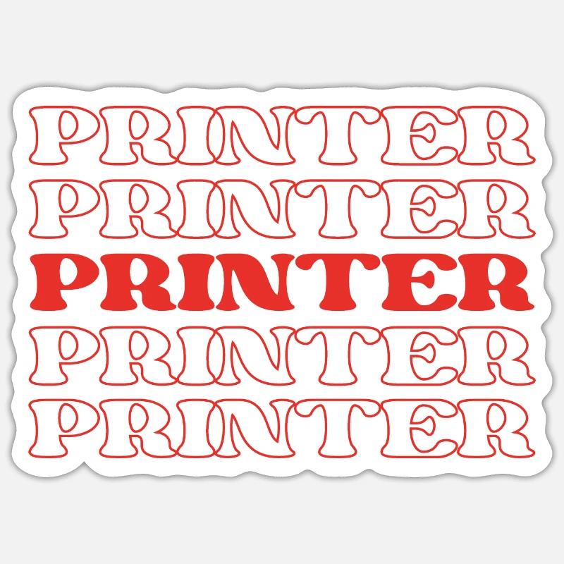 Printer Press Operator Typesetter Print Worker Sticker size S (10 x 10 cm)