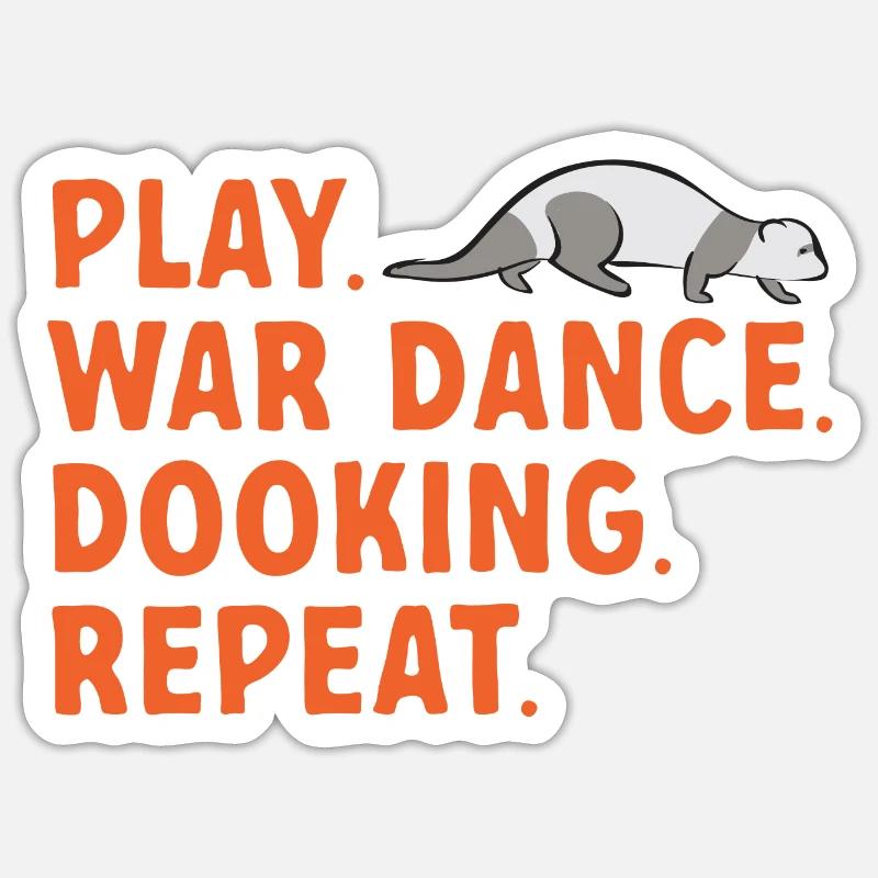 Furet, propriétaire de furet - Sticker taille S (10 x 10 cm) - blanc mat