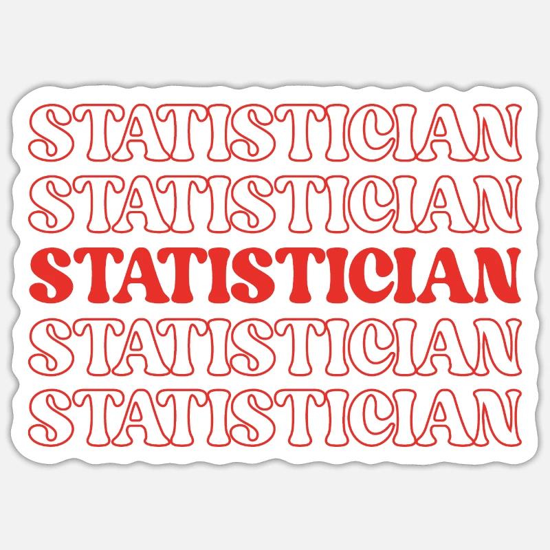 Zahlen von Statistician Stat Expert Data Analyst Sticker Größe S (10 x 10 cm)