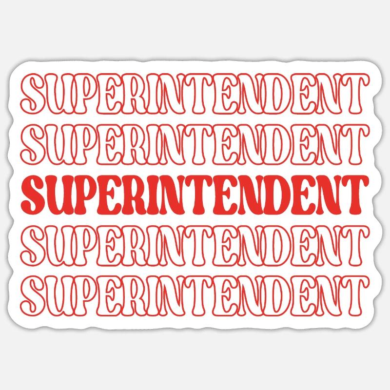 Superintendent Supervisor Direktor Chef Sticker Größe S (10 x 10 cm)