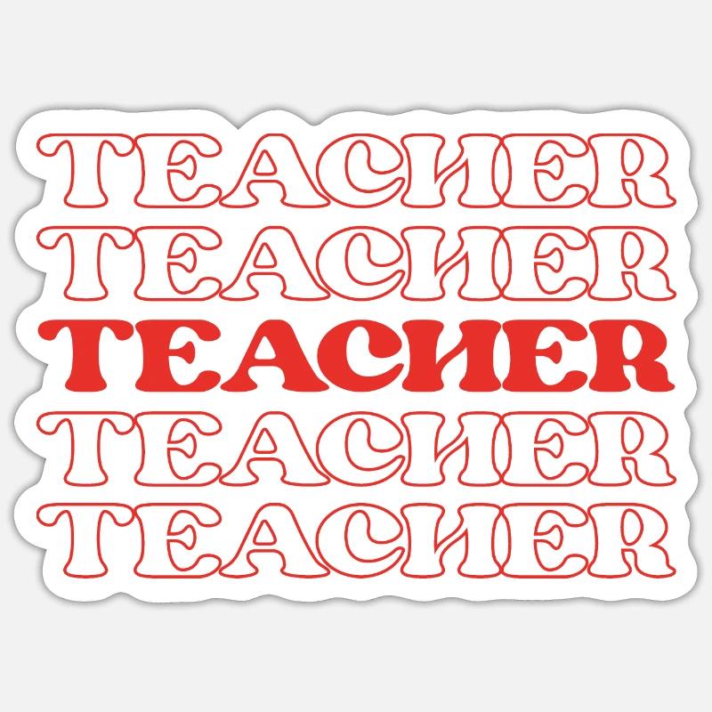 Teacher Educator Instructor Tutor Pedagogue Sticker size S (10 x 10 cm)