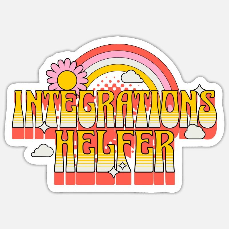 Integration Assistant I-Helper School KiTa Blume Sticker size S (10 x 10 cm)