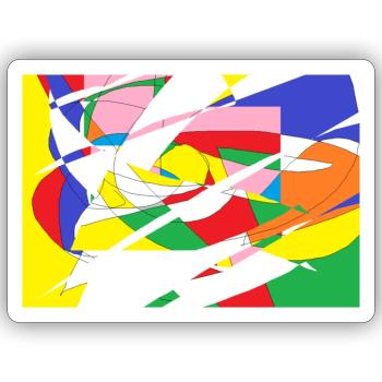 Pattern - Sticker size S (10 x 10 cm) - white matte - Front