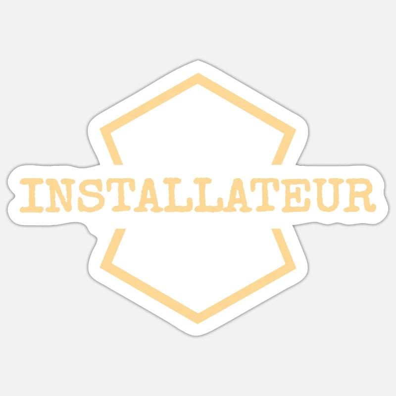 Plumber as work Sticker size S (10 x 10 cm)