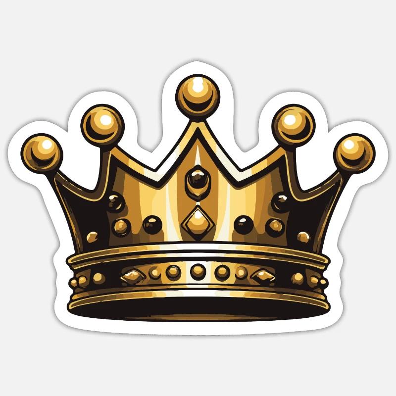 Krone Symbol - Sticker Größe S (10 x 10 cm) - Mattweiß