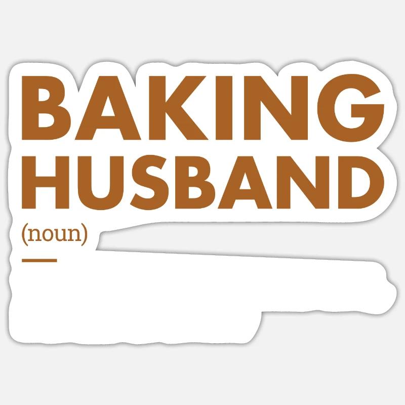 Baker Husband Definition Baking Sticker Größe S (10 x 10 cm)