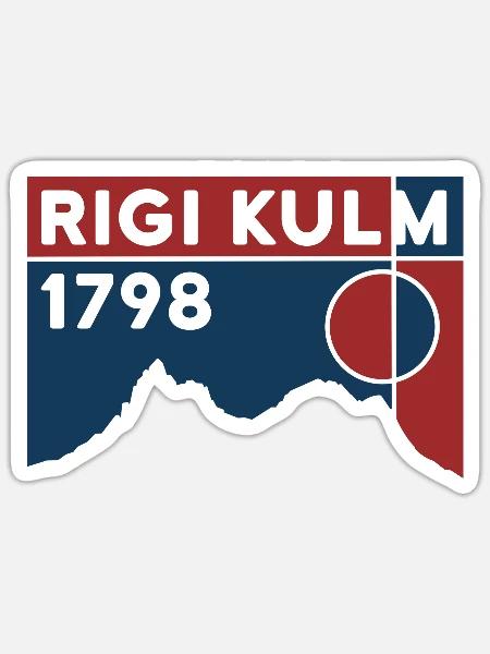 Berg Rigi Kulm Luzern Wandern Vierwaldstättersee - Sticker Größe S (10 x 10 cm) - Mattweiß