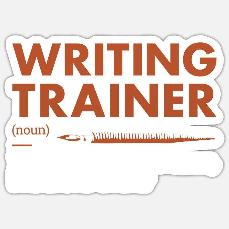Writer Trainer Definition Writing - Sticker size S (10 x 10 cm) - white matte
