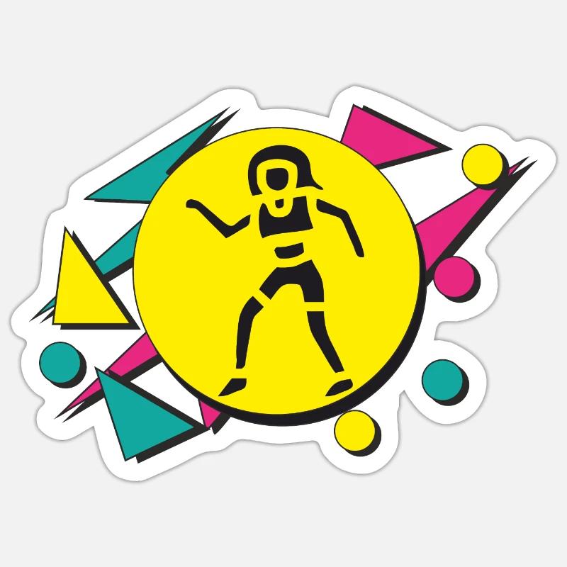 80s Dancer Sticker size S (10 x 10 cm)