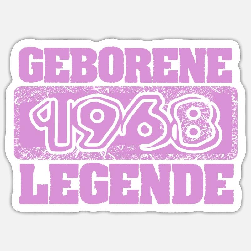 1968 - Sticker Größe S (10 x 10 cm) - Mattweiß