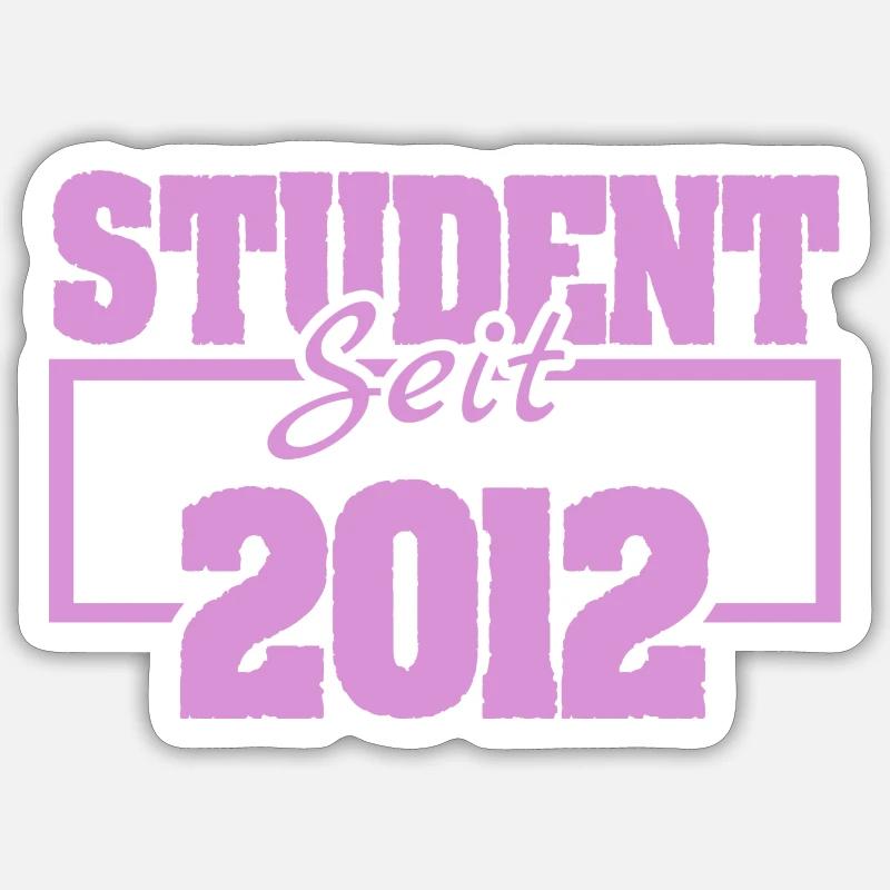 seit 2012 - Sticker Größe S (10 x 10 cm) - Mattweiß