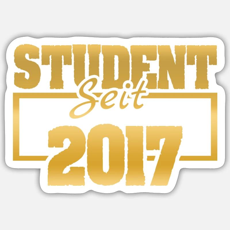 depuis 2017 - Sticker taille S (10 x 10 cm) - blanc mat