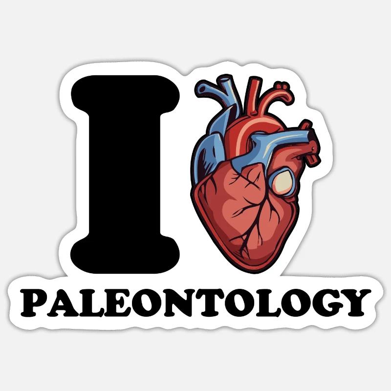 I love paleontology Sticker size S (10 x 10 cm)