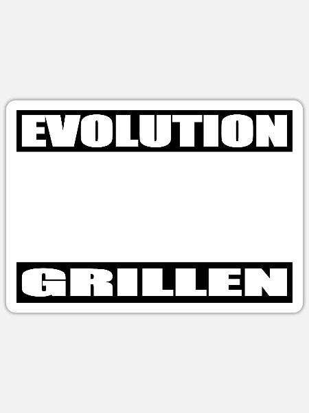 BBQ - Sticker Größe S (10 x 10 cm) - Mattweiß