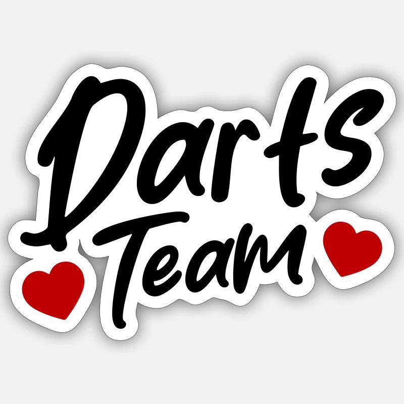 Équipe de fléchettes - Sticker taille S (10 x 10 cm) - blanc mat