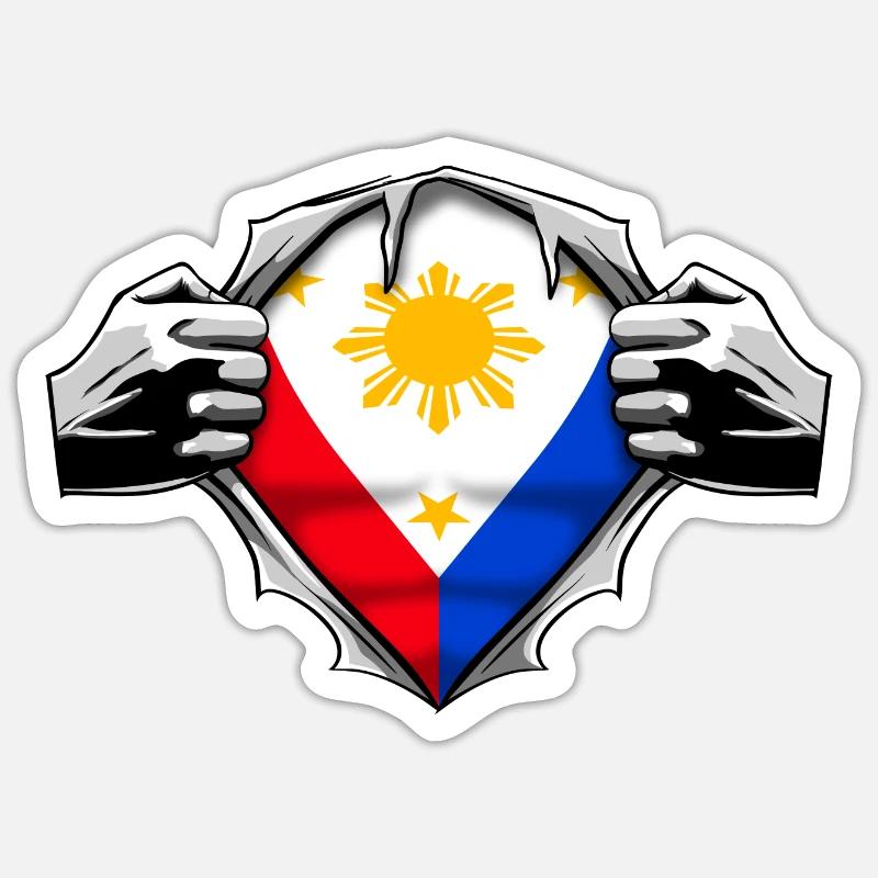Philippines super-héros, drapeau, héros Sticker taille S (10 x 10 cm)