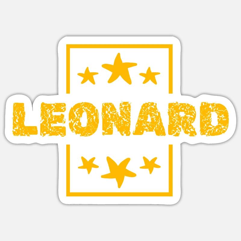 Leonard as Leonard - Sticker size S (10 x 10 cm) - white matte