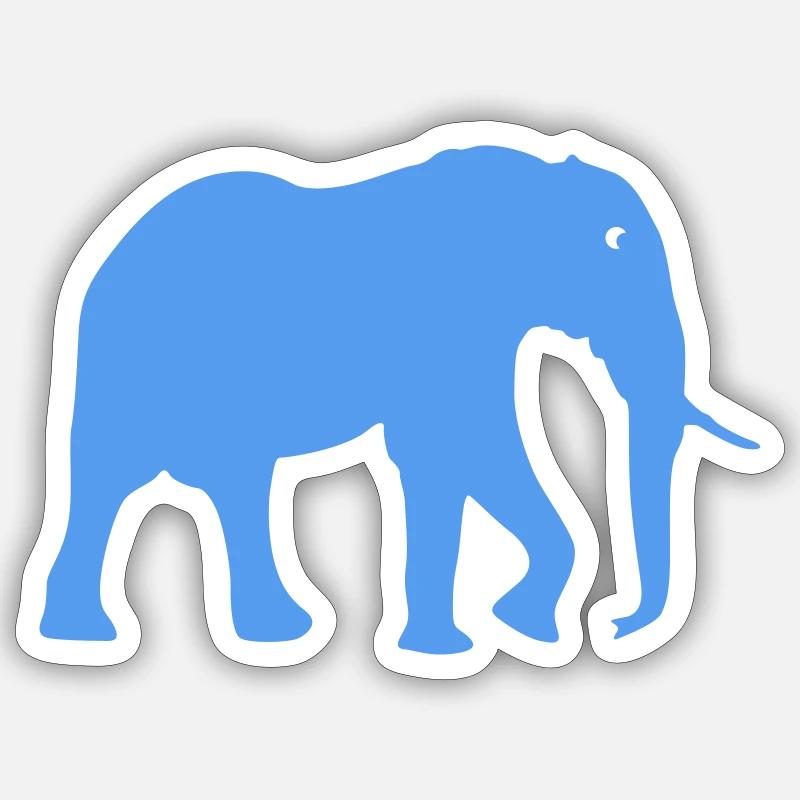 Elephant - Sticker size S (10 x 10 cm) - white matte