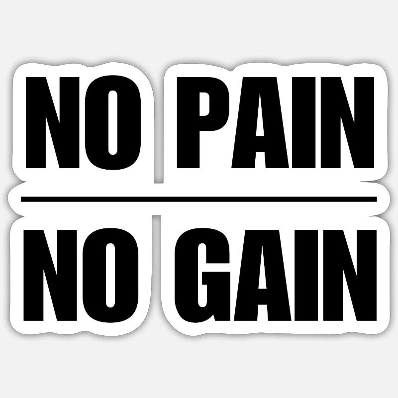 SENZA FATICA NON SI OTTIENE NULLA - Sticker formato S (10 x 10 cm) - bianco opaco