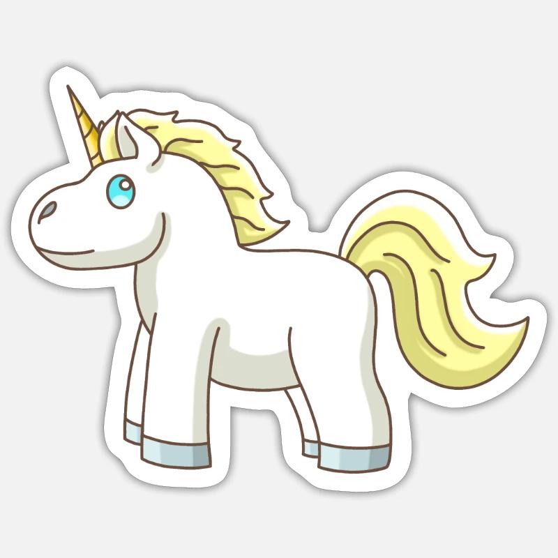 Süßes kleines Einhorn Sticker Größe S (10 x 10 cm)