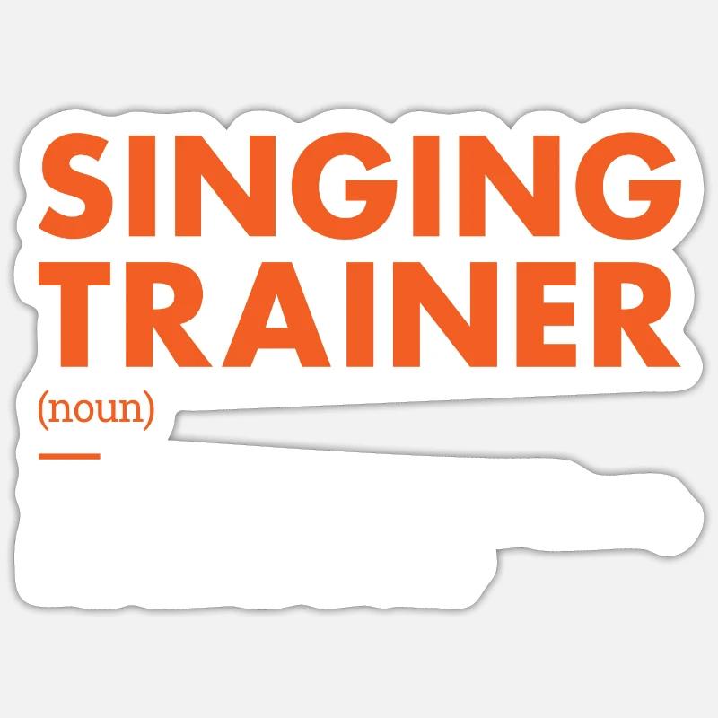 Singer Trainer Definition Singing - Sticker Größe S (10 x 10 cm) - Mattweiß