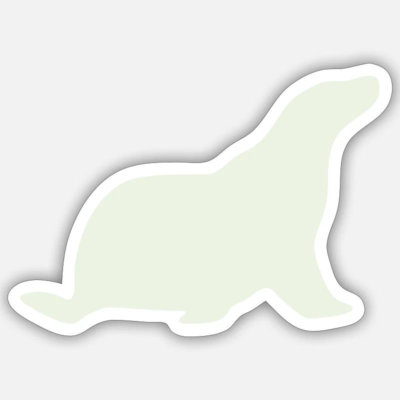 Robbe Blanc - Sticker taille S (10 x 10 cm) - blanc mat