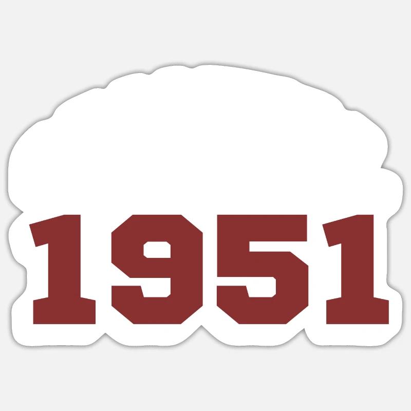 Original 1951 - Sticker taille S (10 x 10 cm) - blanc mat