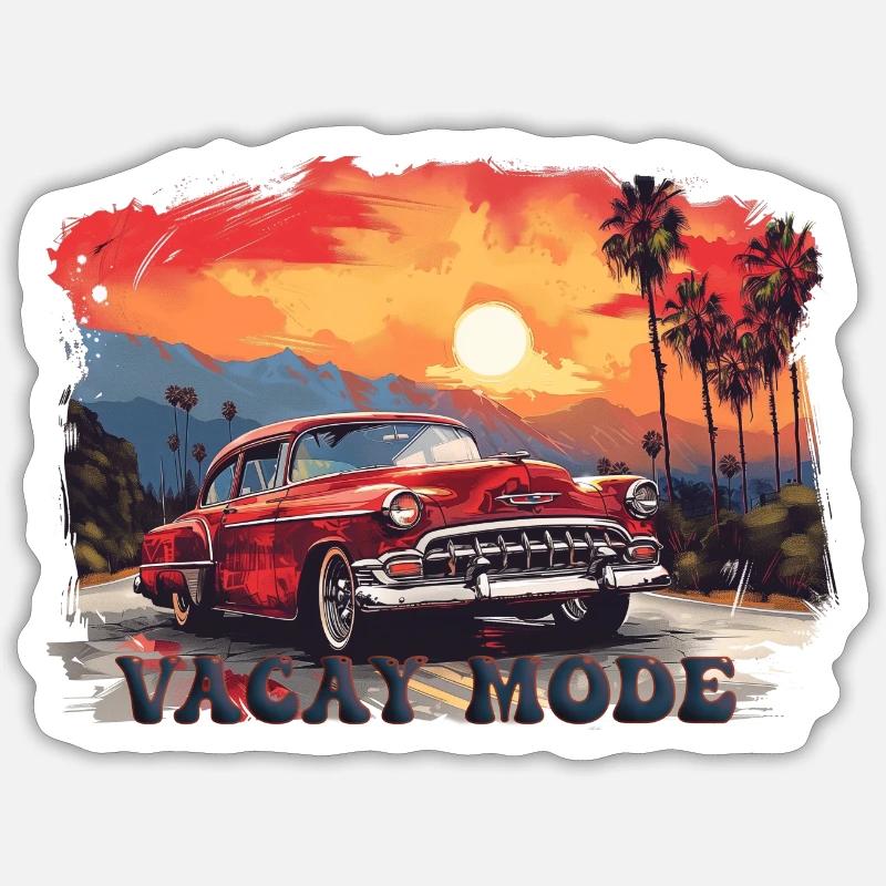 Vacay-Modus - Sticker Größe S (10 x 10 cm) - Mattweiß
