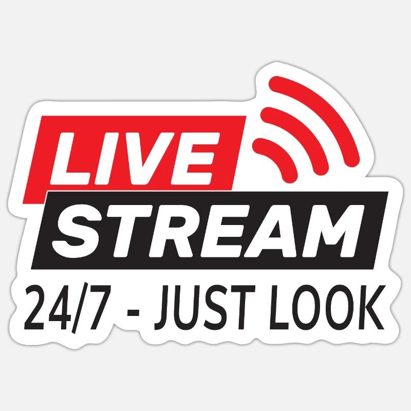 Live Stream 24/7 Content Creator Sticker size S (10 x 10 cm)