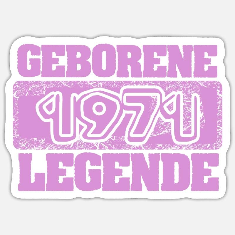 Retro 1971 - Sticker size S (10 x 10 cm) - white matte