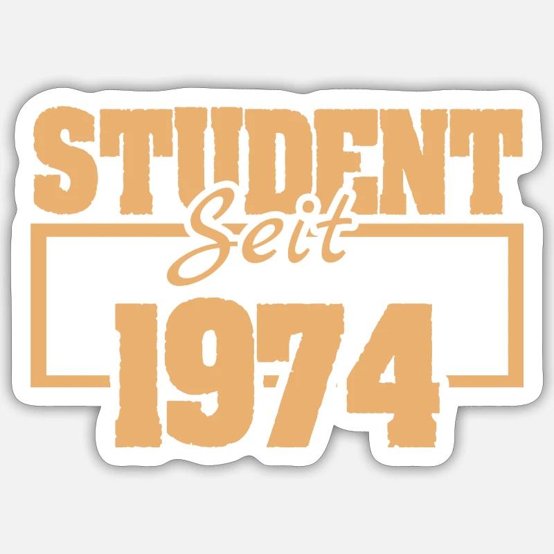 1974 - Sticker taille S (10 x 10 cm) - blanc mat