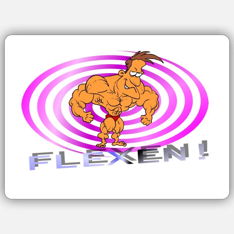 Flexen - Sticker Größe S (10 x 10 cm) - Mattweiß