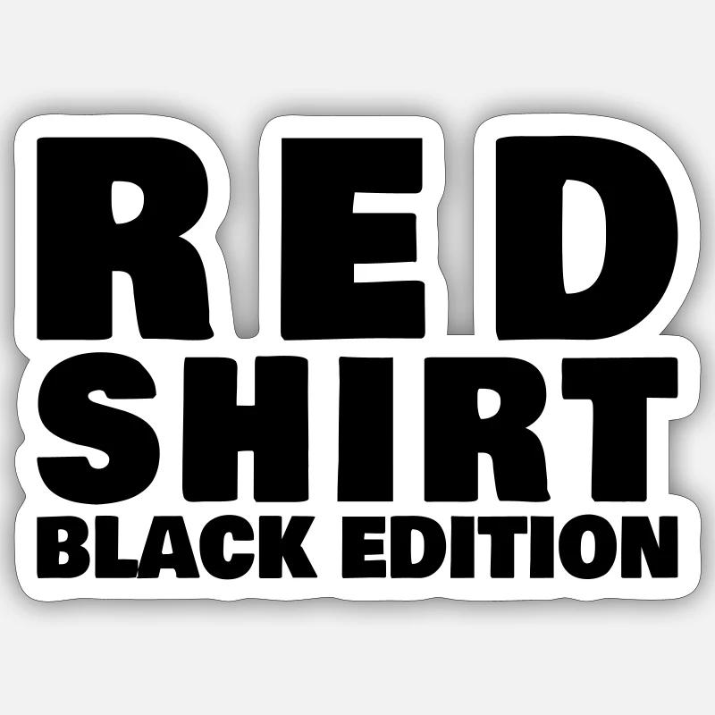 Chemise Rouge Édition Noire - Sticker taille S (10 x 10 cm) - blanc mat