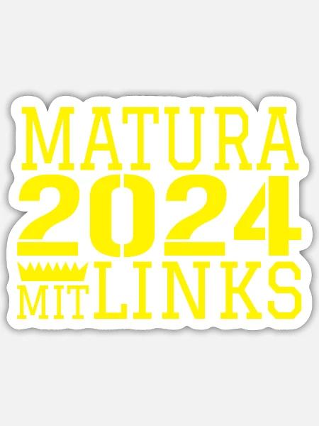 Matura Sprüche - Sticker Größe S (10 x 10 cm) - Mattweiß