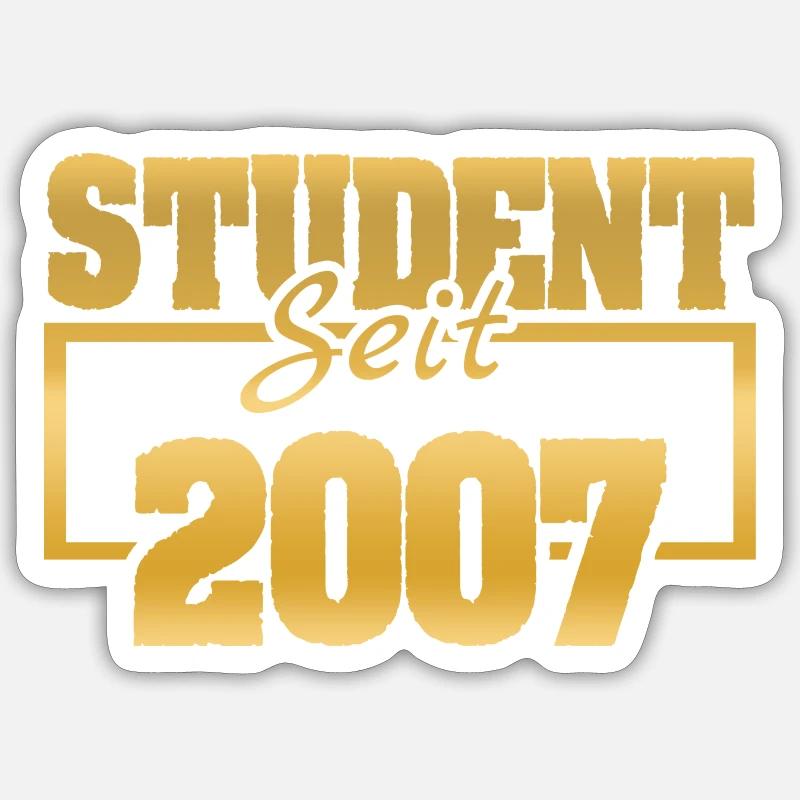 Student 2007 Sticker Größe S (10 x 10 cm)