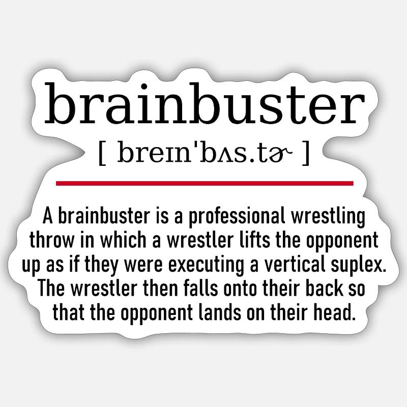 brainbuster - spelling and description Sticker Größe S (10 x 10 cm)