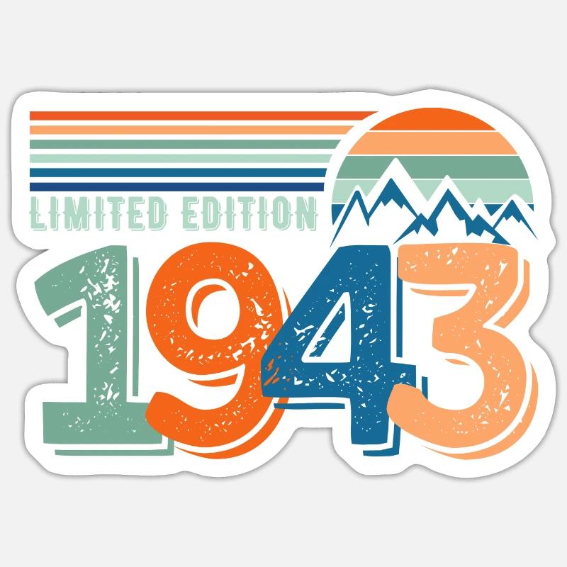 Limitierte Auflage 1943 - Sticker Größe S (10 x 10 cm) - Mattweiß