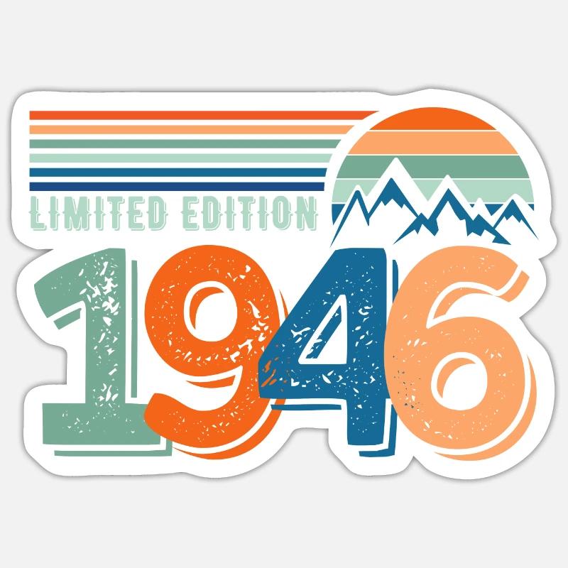 Limited edition 1946 - Sticker taille S (10 x 10 cm) - blanc mat