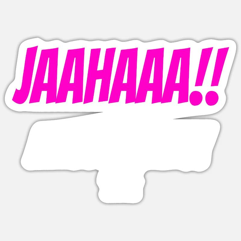 JAAHAAA!! SPÄTER EVENTUELL Sarkastisch Spruch Sticker Größe S (10 x 10 cm)