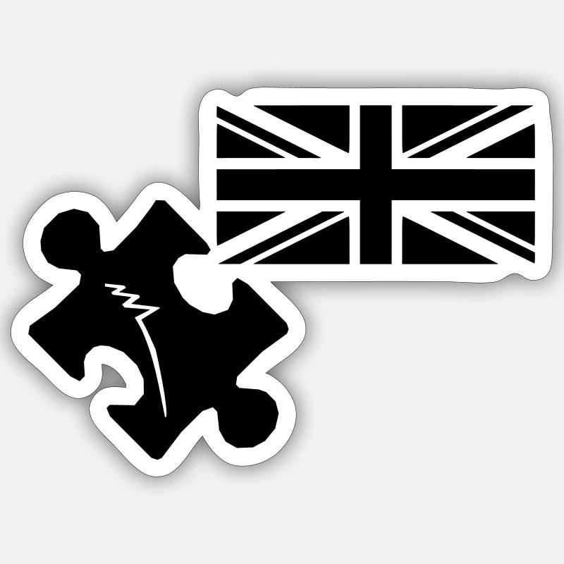 Puzzle John Spilsbury - Sticker taille S (10 x 10 cm) - blanc mat