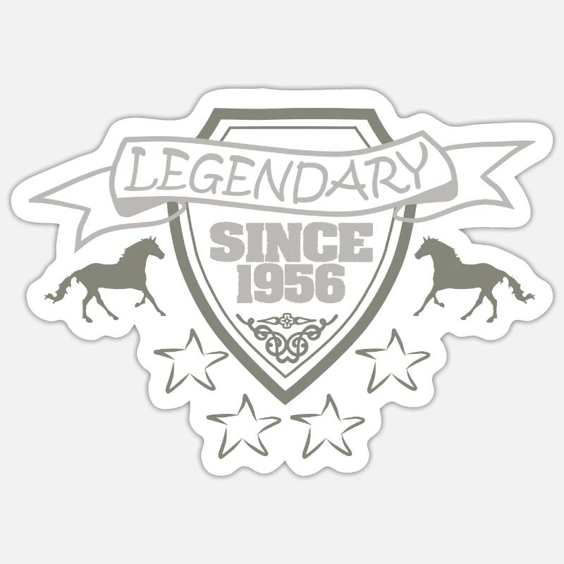 1956 - Sticker taille S (10 x 10 cm) - blanc mat