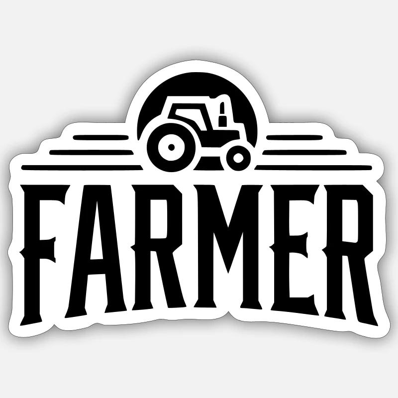 Farmer - Proud - Sticker size S (10 x 10 cm) - white matte