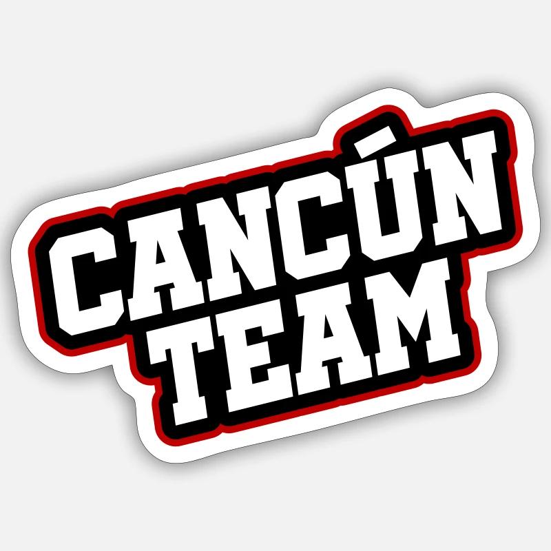 Cancun Team - Sticker Größe S (10 x 10 cm) - Mattweiß