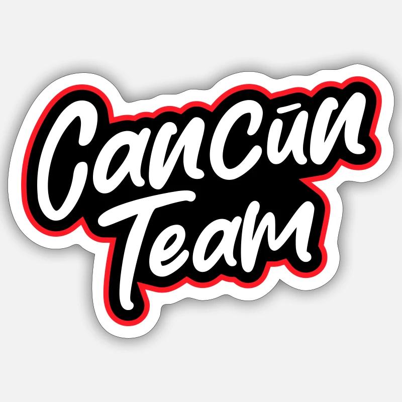 L’équipe de Cancún - Sticker taille S (10 x 10 cm) - blanc mat
