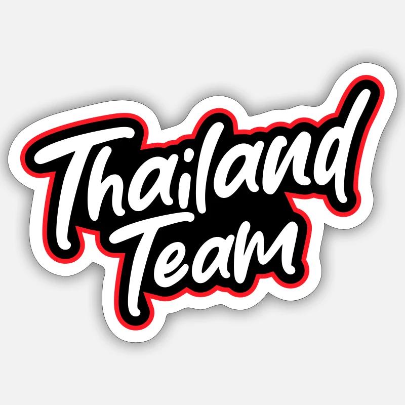 Équipe de Thaïlande - Sticker taille S (10 x 10 cm) - blanc mat