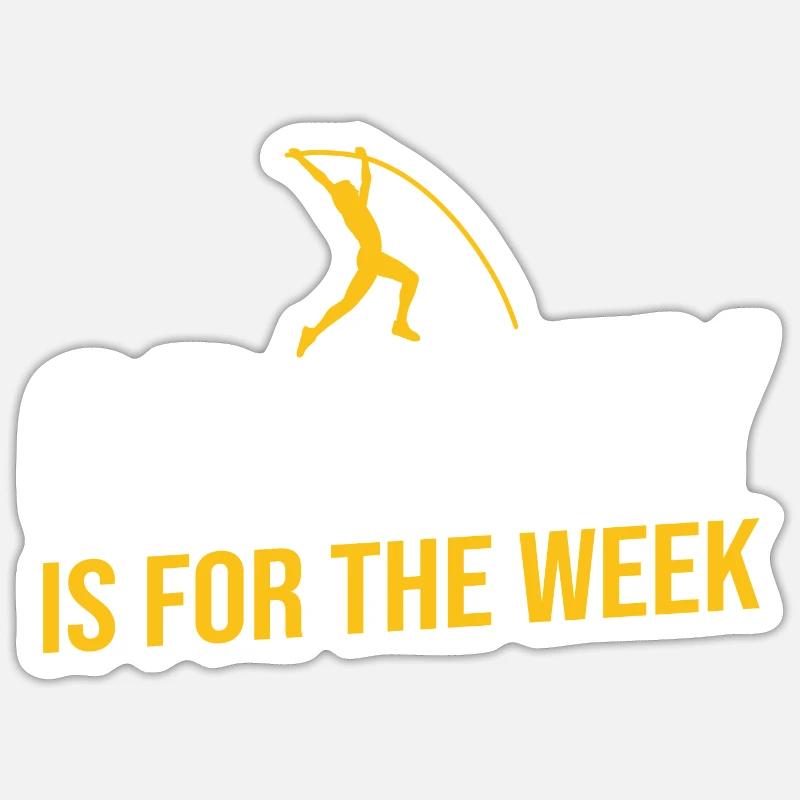 Cadeau de perchiste - Sticker taille S (10 x 10 cm) - blanc mat