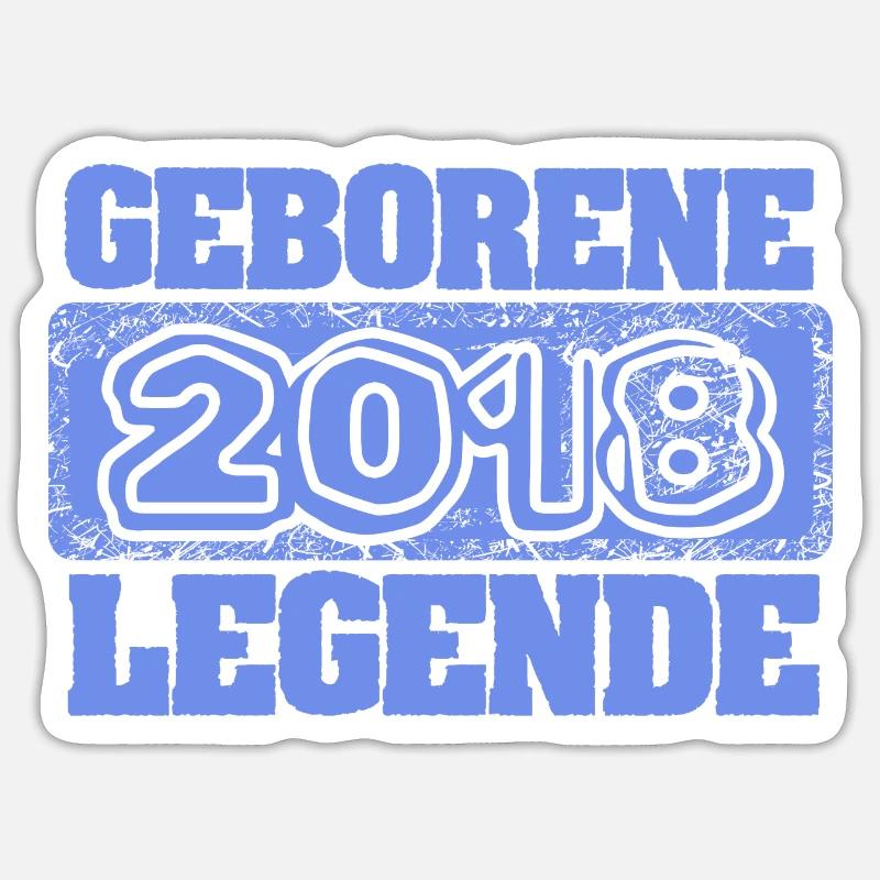 Année de naissance 2018 Sticker taille S (10 x 10 cm)