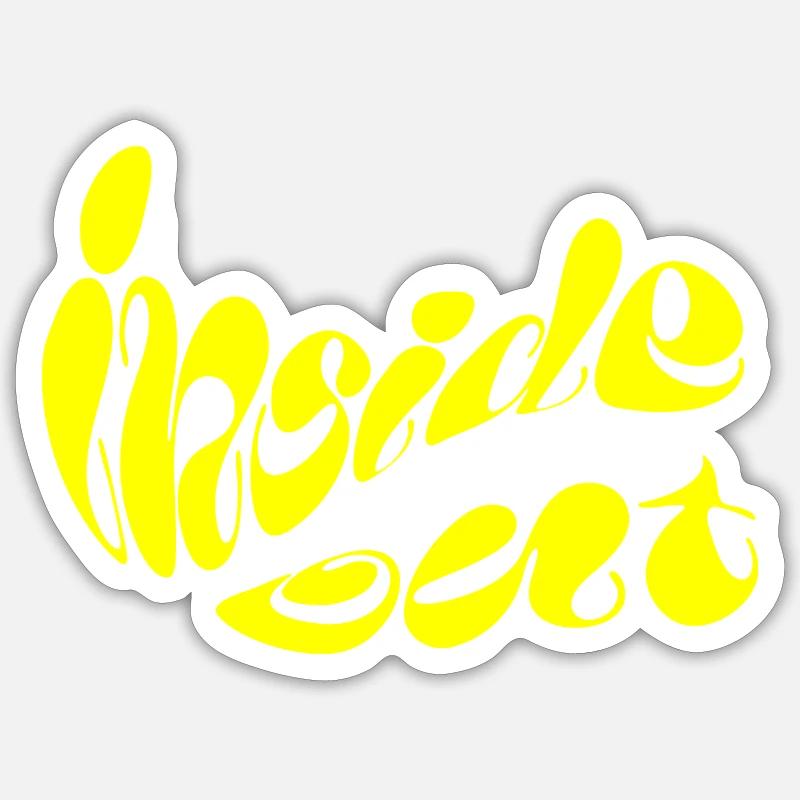 À l’envers - Sticker taille S (10 x 10 cm) - blanc mat